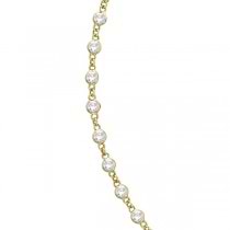 Lab Grown Diamond Station Eternity Necklace in 14k Yellow Gold (1.51ct)