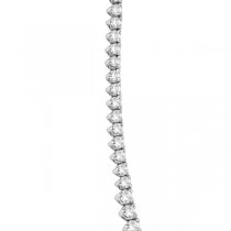 Graduated Eternity Diamond Tennis Necklace 14k White Gold (5.25ct)