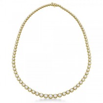 Eternity Diamond Tennis Necklace 14k Yellow Gold (10.35ct)