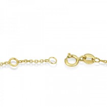 Diamond Sideways Curved Cross Chain Bracelet 14k Yellow Gold (0.50ct)