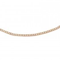 Diamond Tennis Choker Necklace for Women in 14k Rose Gold (2.00 ctw)