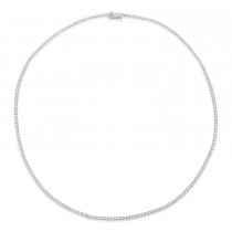 Diamond Tennis Choker Necklace for Women in 14k White Gold (2.00 ctw ...