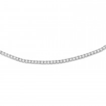 Diamond Tennis Choker Necklace for Women in 14k White Gold (2.00 ctw)