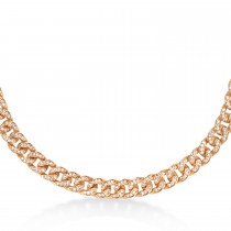 Diamond Miami Cuban Chain Necklace 14k Rose Gold (6.26ct)