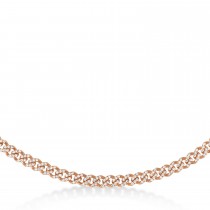 Diamond Link Chain Necklace 14k Rose Gold (6.24ct)