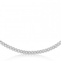 Diamond Link Chain Necklace 14k White Gold (6.24ct)
