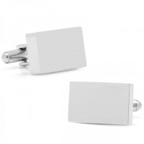 Thick Butcher Block Style Cufflinks Stainless Steel