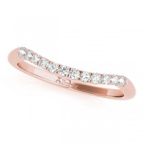 Diamond Accented Bypass Bridal Set Setting 18k Rose Gold (0.38ct)