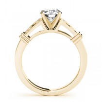 Diamond Heart Engagement Ring Vintage Style 14k Yellow Gold (0.10ct)