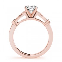 Diamond Heart Engagement Ring Vintage Style 18k Rose Gold (0.10ct)