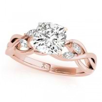 Twisted Cushion Diamonds Bridal Sets 14k Rose Gold (1.73ct)