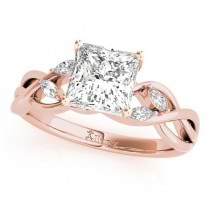 Twisted Princess Diamonds Bridal Sets 14k Rose Gold (1.23ct)
