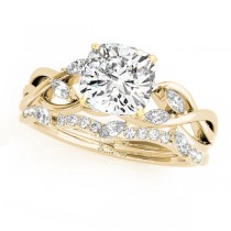 Twisted Cushion Diamonds Bridal Sets 14k Yellow Gold (1.73ct)