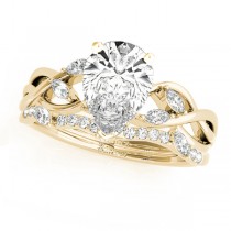 Twisted Pear Diamonds Bridal Sets 14k Yellow Gold (1.23ct)