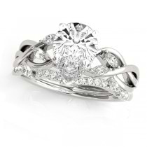 Twisted Pear Diamonds Bridal Sets 18k White Gold (1.23ct)