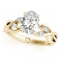 Twisted Oval Diamonds Bridal Sets 18k Yellow Gold (1.23ct)