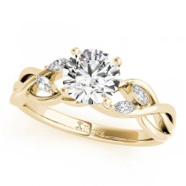Twisted Round Diamonds Bridal Sets 18k Yellow Gold (1.23ct)
