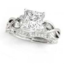 Twisted Princess Diamonds Bridal Sets Platinum (1.23ct)