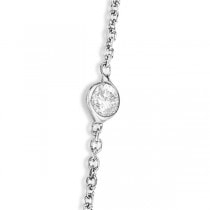 Diamonds By The Yard Heart Pendant Necklace 14k White Gold (1.20ct)