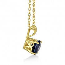 Round Bow Exotic Kyanite Pendant Necklace 14k Yellow Gold (1.05ct)