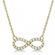 Twisted Infinity Diamond Pendant Necklace 14k Yellow Gold (0.50ct)
