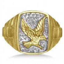 Diamond Animal Fashion Ring in 14k Two Tone Gold (0.05ct)