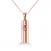 Mezuzah and Star of David Pendant Necklace in 14k Rose Gold