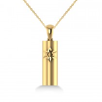 Mezuzah and Star of David Pendant Necklace in 14k Yellow Gold
