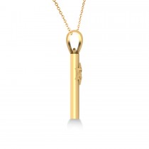 Mezuzah and Star of David Pendant Necklace in 14k Yellow Gold