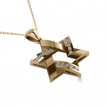 Diamond Star of David Pendant Necklace 14k Yellow Gold (0.23ct)