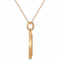 Diamond Jewish Star of David Men's Pendant Necklace 14K Rose Gold (0.92ct)