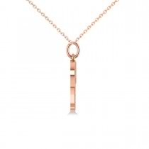 Star of David Hamsa Pendant Necklace 14k Rose Gold
