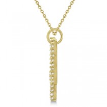 Diamond Angel Pendant Necklace 14k Yellow Gold (0.33ct)