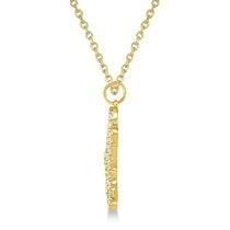 Diamond Dove Pendant Necklace 14k Yellow Gold (0.25ct)