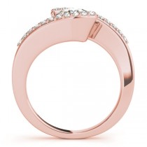 Diamond Accented Tension Set Engagement Ring 14k Rose Gold (0.17ct)