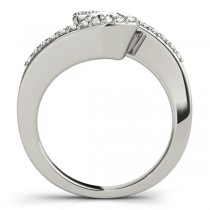 Diamond Accented Tension Set Engagement Ring Palladium (0.17ct)