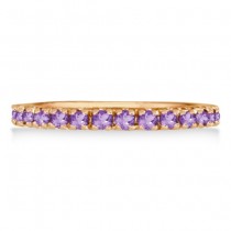 Amethyst Stackable Band Ring Guard in 14k Rose Gold (0.38ct)