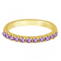 Amethyst Stackable Band Ring Guard in 14k Yellow Gold (0.38ct)