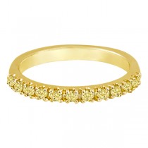 Yellow Canary Diamond Stackable Ring Band 14k Yellow Gold (0.25 ct)