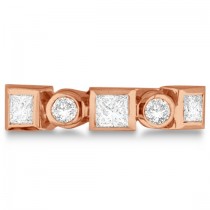 Princess-Cut & Round Diamond Ring in 14K Rose Gold (0.60ct)