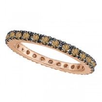 Champagne Diamond Eternity Ring Band in 14k Rose Gold (0.50ct)