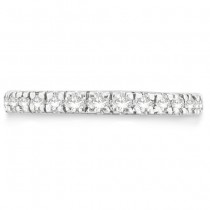 Lab Grown Diamond Eternity Wedding Ring Band 14K White Gold (0.51ctw)