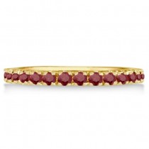 Garnet Eternity Band Stackable Ring 14K Yellow Gold (0.50ct)