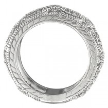 Antique Style Eternity Band 14k White Gold (0.80 ctw)