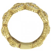 Venetian Eternity Diamond Ring With Circles 14k Yellow Gold (1.26 ctw)
