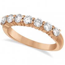 Seven-Stone Diamond Anniversary Ring Band 14k Rose Gold (1.00ct)