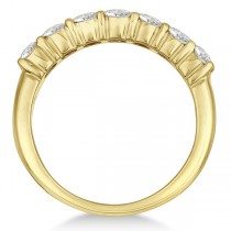 Seven-Stone Diamond Anniversary Ring Band 14k Yellow Gold (1.00ct)