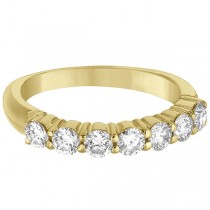Seven-Stone Diamond Anniversary Ring Band 14k Yellow Gold (1.00ct)