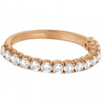 Diamond Wedding Band Anniversary Ring in 14k Rose Gold (1.00ct)