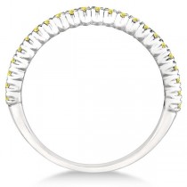 Half-Eternity Pave-Set Yellow Diamond Stacking Ring Palladium (0.25ct)